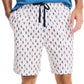 Shorts de dormir masculino Nautica Classic Fit de algodão popeline, branco, tamanho extragrande