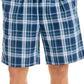 Shorts de dormir masculino Nautica Classic Fit Xadrez de algodão, azul, tamanho M