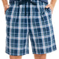 Nautica Shorts de dormir masculino de algodão xadrez com ajuste clássico, azul, tamanho grande