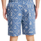 Shorts de dormir masculino Nautica Aloha Classic-Fit com estampa náutica em algodão, tamanho médio, azul