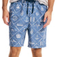 Shorts de dormir masculino Nautica Aloha Classic Fit com estampa náutica em algodão, tamanho X-G, azul