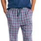 Calça de pijama popeline xadrez masculina Nautica, azul, tamanho grande