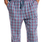Calça de pijama popeline xadrez masculina Nautica, azul, tamanho extragrande