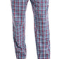 Calça de pijama popeline xadrez masculina Nautica, azul, tamanho extragrande