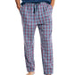 Calça de pijama popeline xadrez masculina Nautica, azul, tamanho extragrande