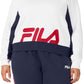 Moletom feminino Fila Calm Graphic Colorblocked, branco, tamanho 4X