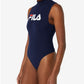 Body Donata Feminino Fila Azul Tamanho X-Grande