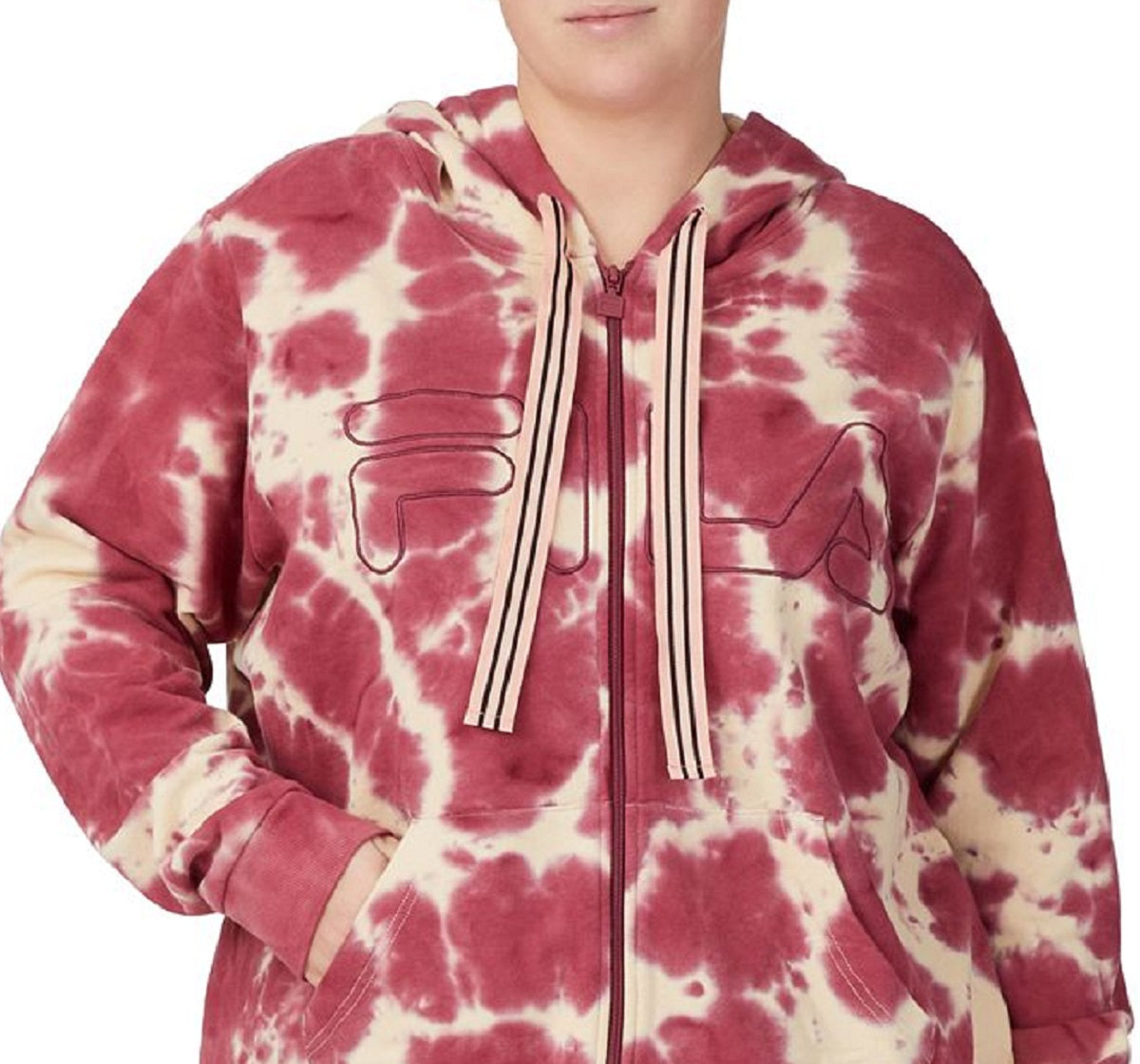 Moletom com capuz feminino Fila Self Love com zíper marrom