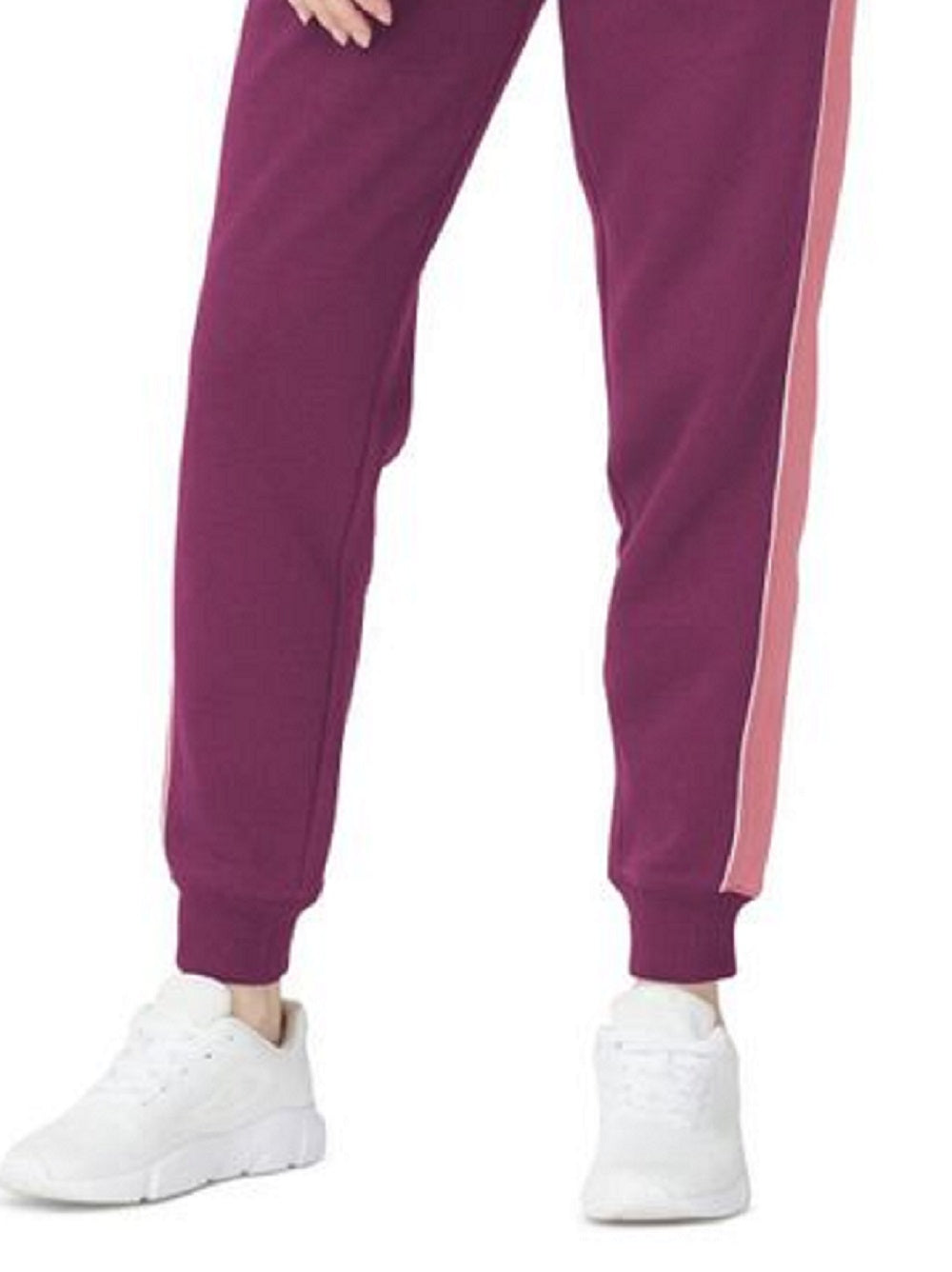 Calça jogger feminina Fila Vigor Mid Rise Colorblocked Fleece Roxa