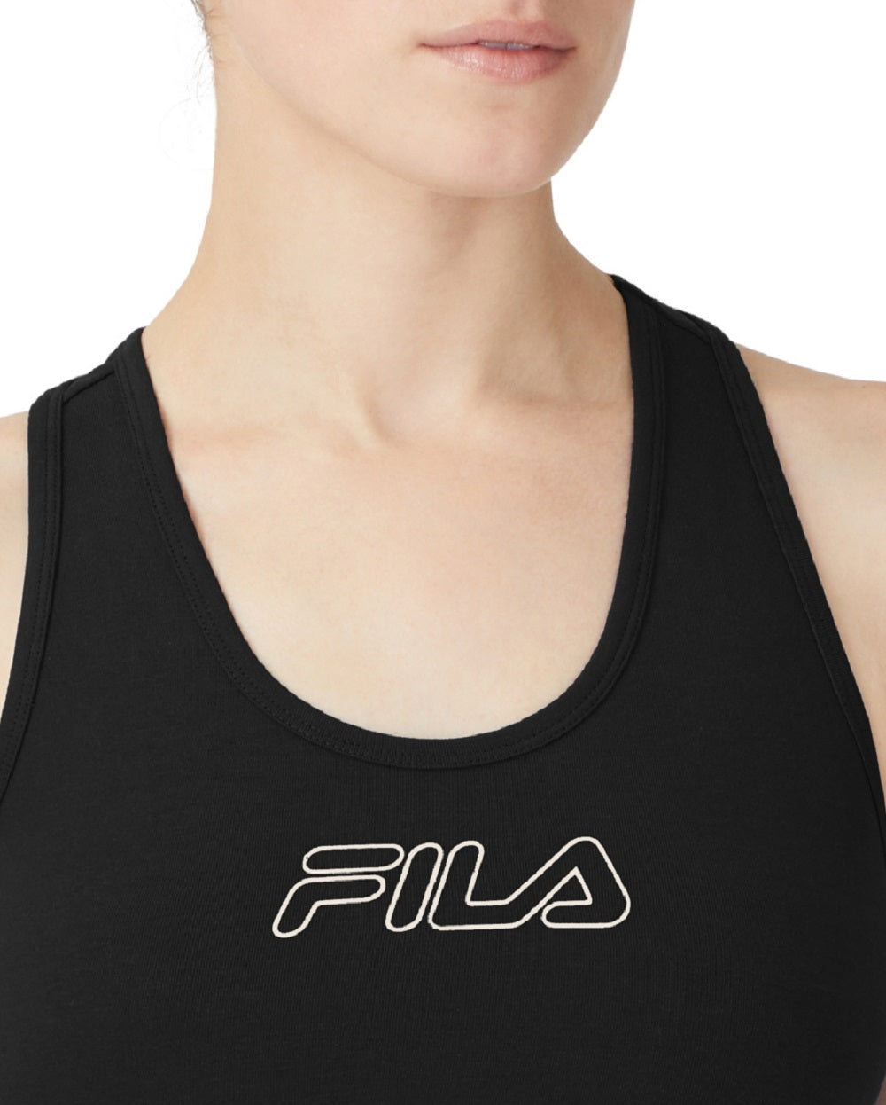 Sutiã esportivo Fila Bloom Logo Pullover feminino, preto, tamanho 3X