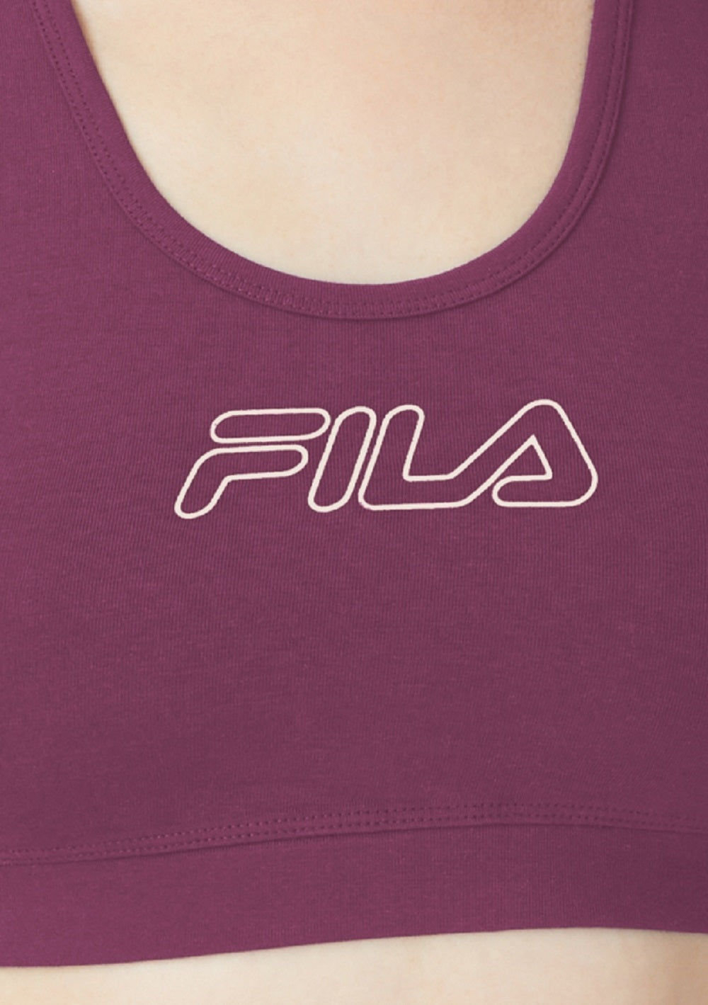 Sutiã esportivo Fila Bloom Logo Pullover feminino, roxo, tamanho 4X