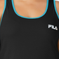 Vestido regata feminino Fila com logo, preto, tamanho 4X