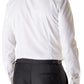 Camisa de smoking plissada Eton Contemporary Fit para mulheres, branca, tamanho 15,5