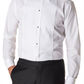 Camisa de smoking plissada Eton Contemporary Fit para mulheres, branca, tamanho 15,5