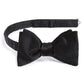 Gravata borboleta de seda masculina Eton preta tamanho regular