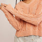 Free People - Washed Cable V-neck Sweater