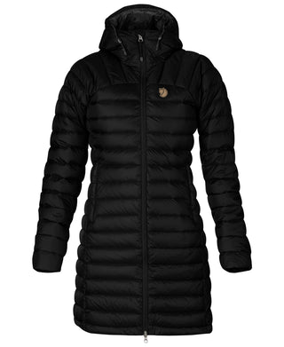 Fjallraven Snowflake com capuz feminino, preto, tamanho pequeno