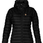 Parka com capuz Snowflake Fjallraven feminina, preta, tamanho X-S