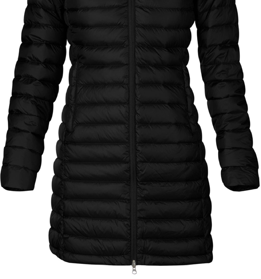 Parka com capuz Snowflake Fjallraven feminina, preta, tamanho X-S
