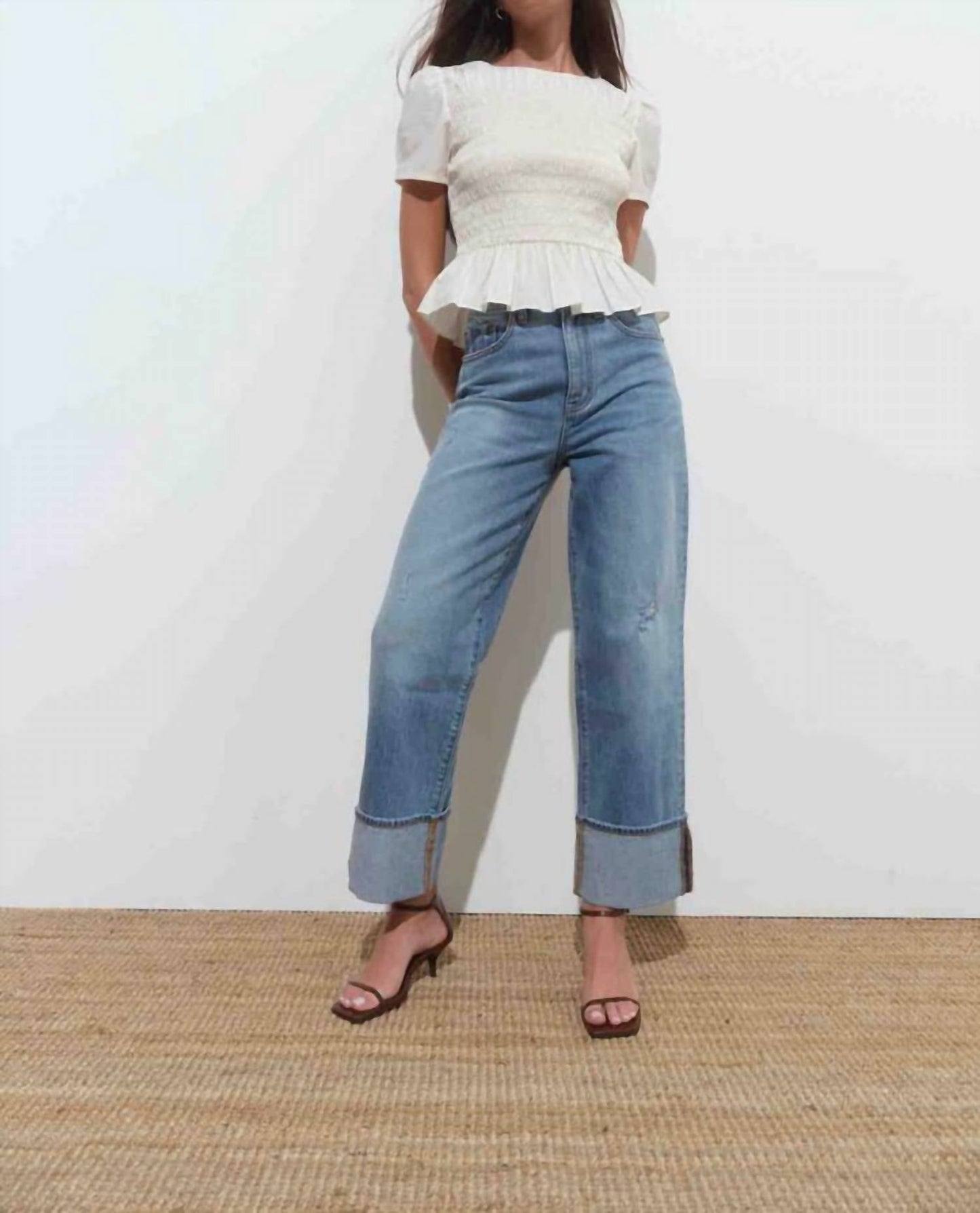 Daze - Chloe Smocked Puff Sleeve Blouse