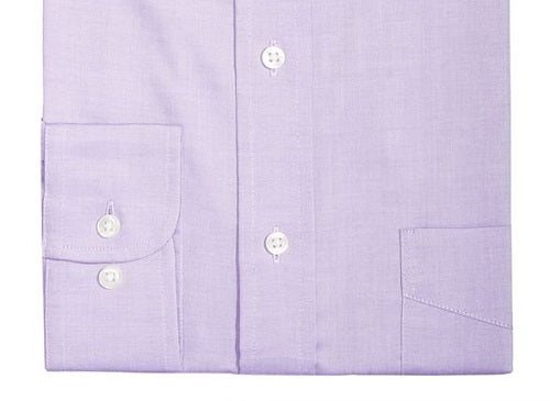 Camisa social masculina Club Room Slim Fit Stretch Easy Care Pinpoint Solid, roxa, tamanho 32-33