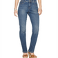 Jeans feminino estilo &amp; co com controle de barriga, perna justa, roxo, tamanho 16, pequeno