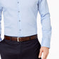 Camisa social texturizada Alfani masculina de sarja elástica com ajuste atlético e desempenho, tamanho azul, 17 x 36 x 37