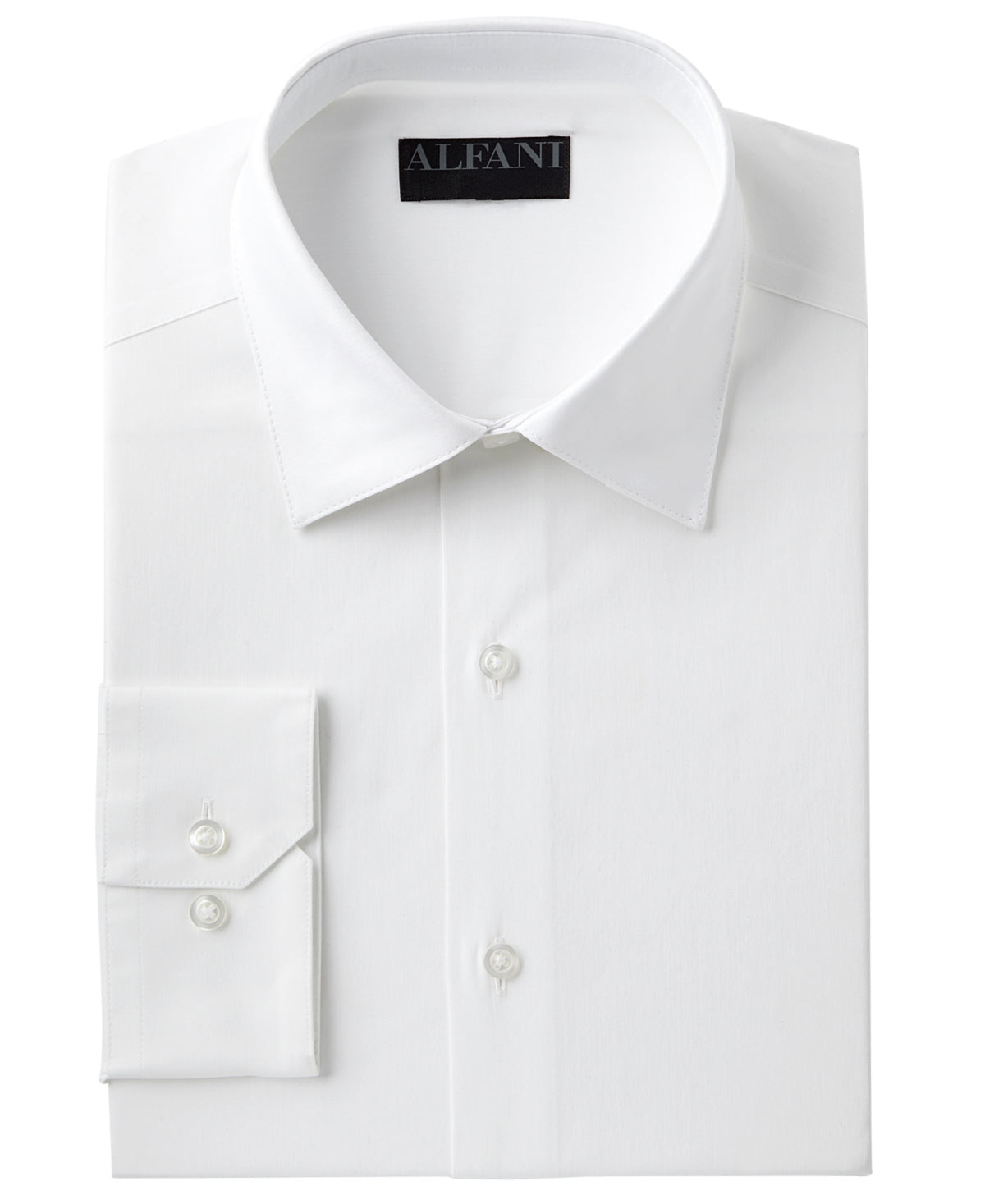 Camisa social masculina Alfani Slim Fit com elasticidade bidirecional e cor sólida, tamanho 16 x 34 x 35
