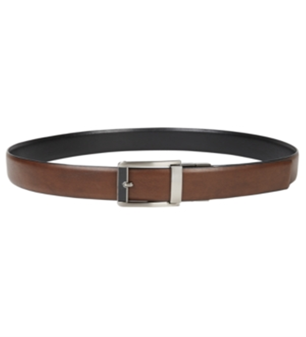 Alfani Belts Cinto de couro reversível masculino marrom tamanho grande