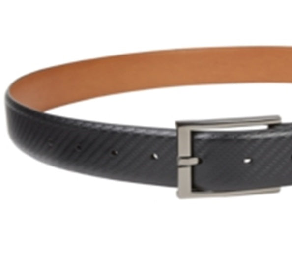 Cinto social masculino Alfani Basketweave, preto, tamanho extragrande