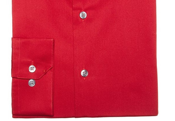 Camisa social masculina Alfani Slim Fit com elasticidade bidirecional e desempenho sólido, vermelha, tamanho 14 x 32 x 33