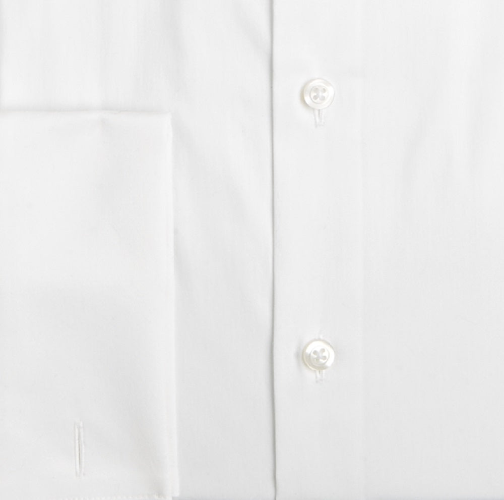 Camisa social masculina Alfani Slim Fit com punho francês elástica bidirecional, branca, 32x33