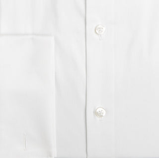 Camisa social masculina Alfani Slim Fit com punho francês elástica bidirecional, branca, 32x33
