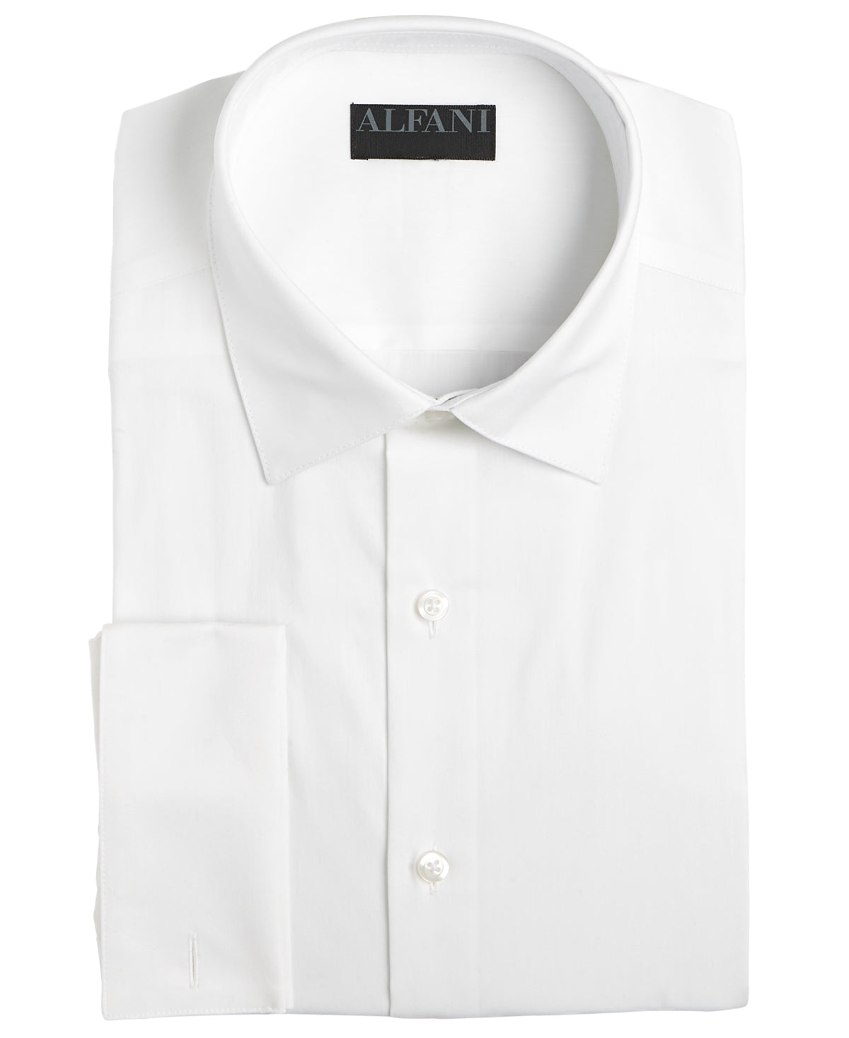 Camisa social masculina Alfani Slim Fit com punho francês elástica bidirecional, branca, 32x33