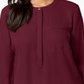 Blusa feminina plissada nas costas, tamanho XX-G, vermelha, da coleção JM