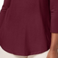 JM Collection Top feminino com decote redondo, vermelho, tamanho pequeno, extragrande