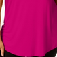 Camiseta feminina JM Collection com gola redonda elástica, rosa, tamanho 3X