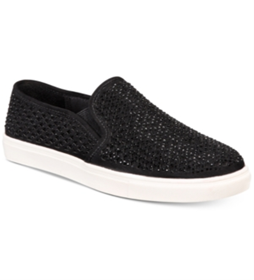 Material Girl Tênis Feminino Meidyth com Bico Redondo e Slip On Preto Tamanho 8,5 M