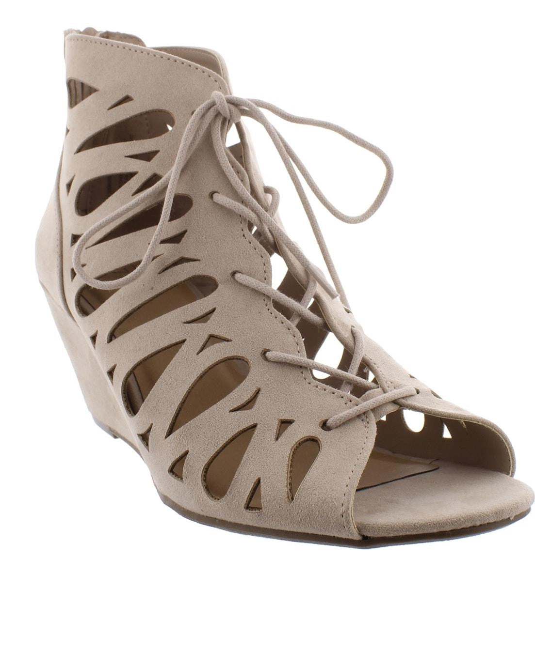 Material Girl Sandálias femininas HARLIE Gladiador com cadarço e salto alto, marrom, tamanho 8,5