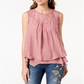Top estilo feminino com acabamento em renda e alças finas, tamanho XX-G, estilo rosa