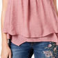 Top estilo feminino com acabamento em renda e alças finas, tamanho XX-G, estilo rosa