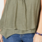 Blusa feminina sem mangas com decote em joia, verde, tamanho pequeno, estilo &amp; co
