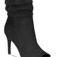 Botas de salto aberto Petra da Material Girl para mulheres, pretas, tamanho 7 M