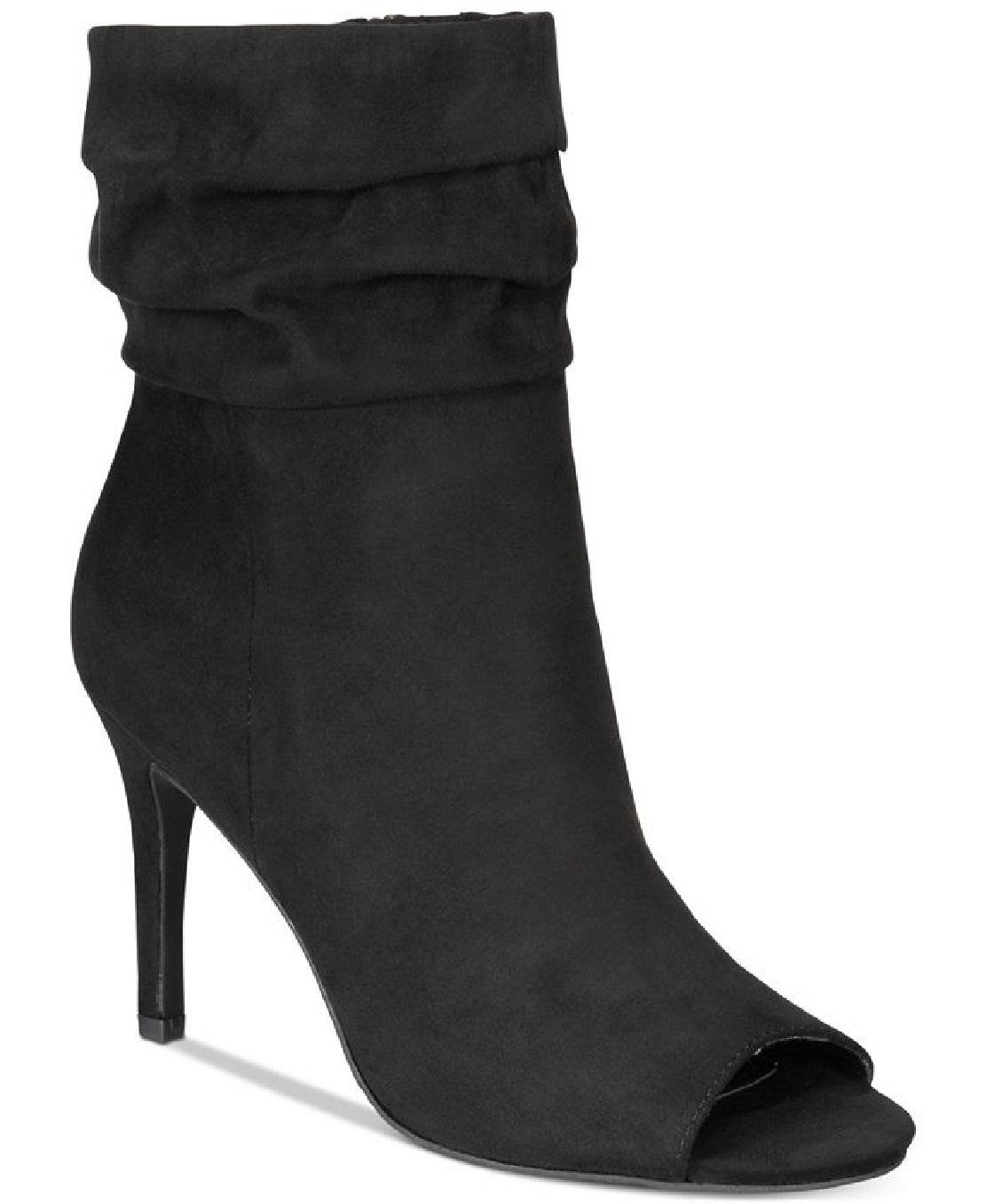 Botas de salto aberto Petra da Material Girl para mulheres, pretas, tamanho 7 M