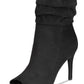 Botas de salto aberto Petra da Material Girl para mulheres, pretas, tamanho 7 M
