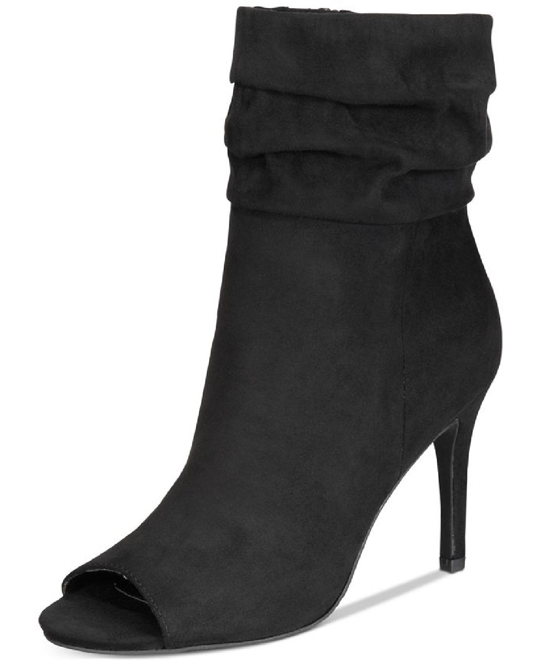 Botas de salto aberto Petra da Material Girl para mulheres, pretas, tamanho 7 M