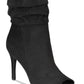 Botas de salto aberto Petra Material Girl femininas, pretas, tamanho 7,5 M