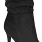 Botas de salto aberto Petra Material Girl femininas, pretas, tamanho 7,5 M
