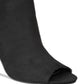 Botas de salto aberto Petra Material Girl femininas, pretas, tamanho 8 M