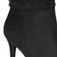 Botas de salto aberto Petra Material Girl femininas, pretas, tamanho 9 M